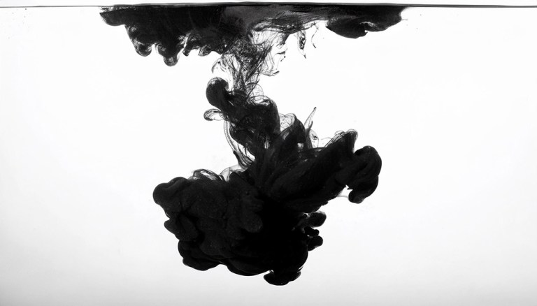 Black Liquid in water, tainted purity